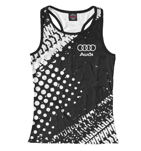 Женская майка-борцовка с изображением Audi цвета Белый