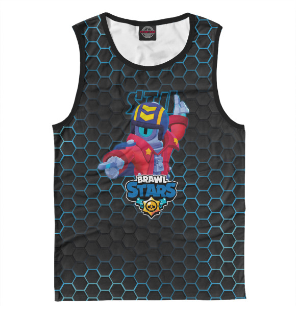 Мужская майка с изображением Сту. Brawl Stars цвета Белый