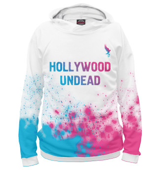 Худи для девочки Hollywood Undead Neon Gradient (брызги)