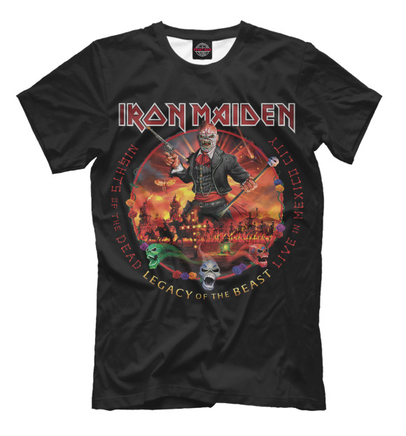 Мужская футболка с изображением Ironmaiden цвета Белый