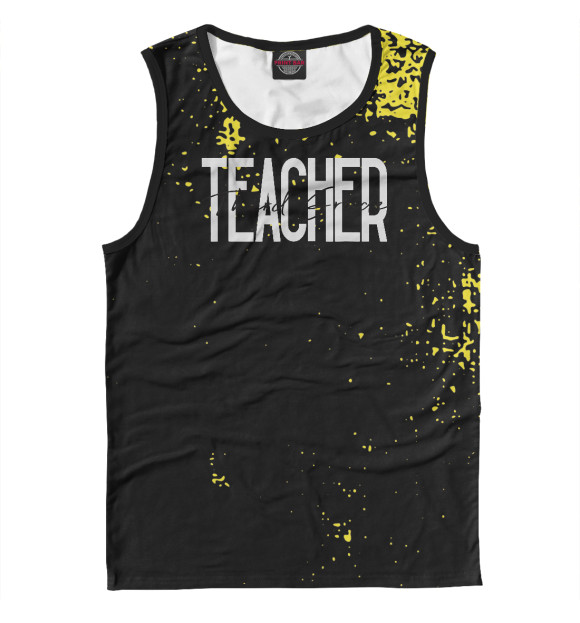 Мужская майка с изображением Third Grade Teacher цвета Белый