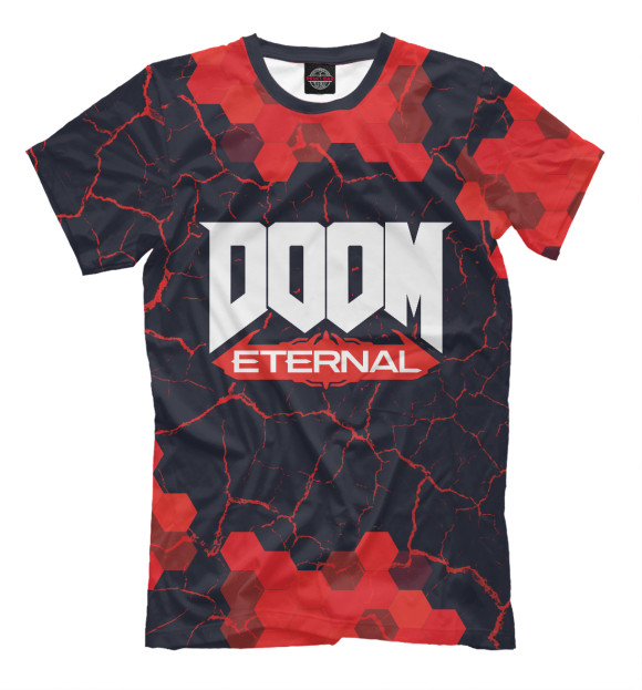 Мужская футболка с изображением Doom Eternal / Дум Этернал цвета Белый