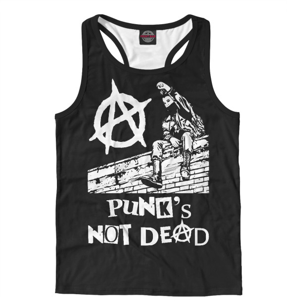 Мужская майка-борцовка с изображением Анархия цвета Белый