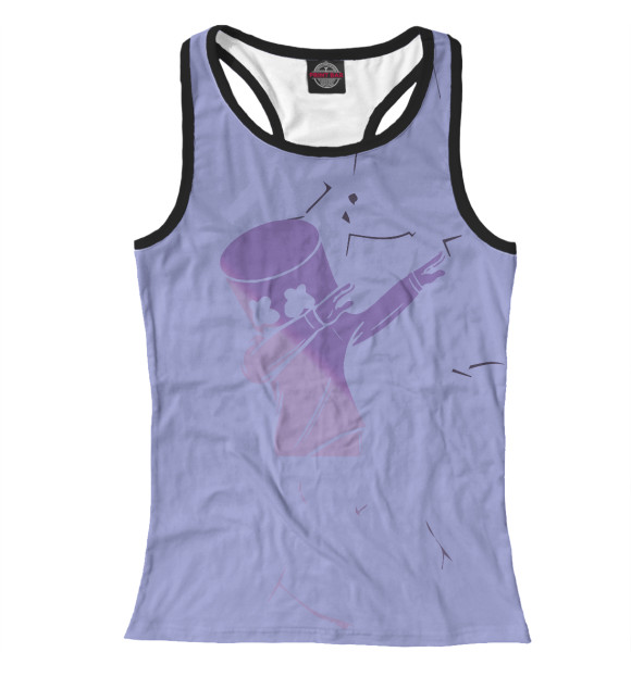 Женская майка-борцовка с изображением Marshmello цвета Белый