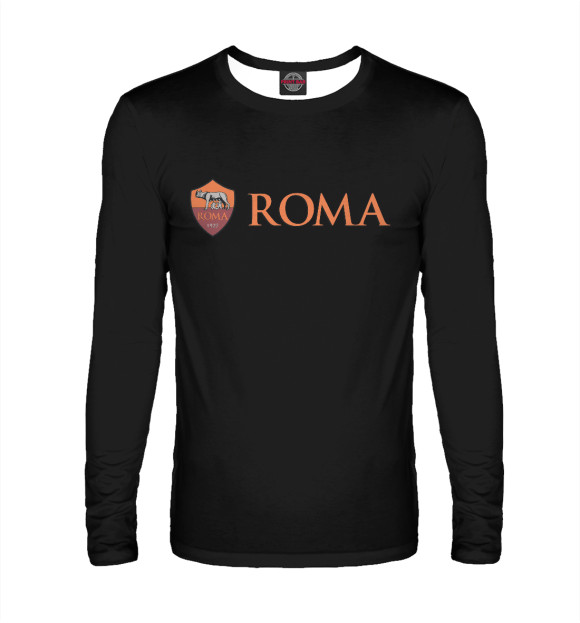 Мужской лонгслив с изображением Roma цвета Белый