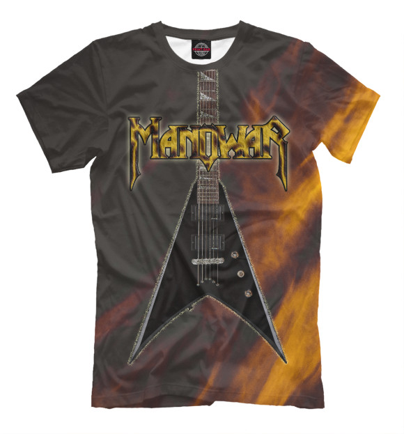 Футболка для мальчиков с изображением Группа Manowar цвета Белый