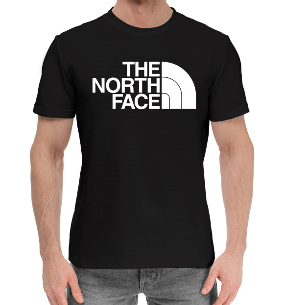 Мужская хлопковая футболка с изображением The North Face цвета Черный
