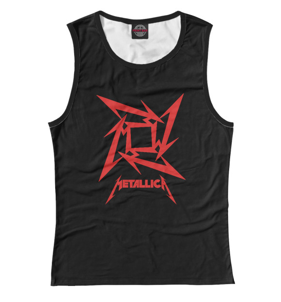 Майка для девочки с изображением Metallica цвета Белый