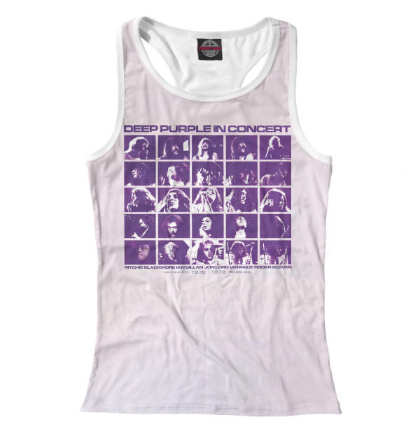 Женская майка-борцовка с изображением Deep Purple цвета Белый