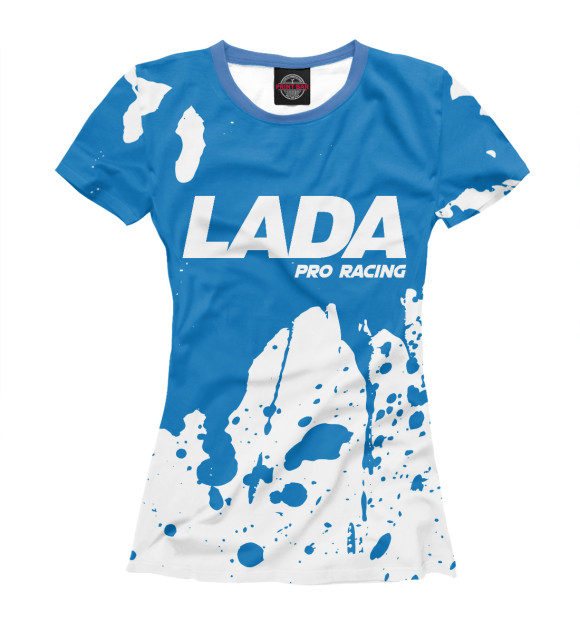 Женская футболка с изображением Lada | Pro Racing цвета Белый
