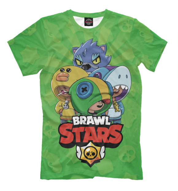 Мужская футболка с изображением Brawl Stars цвета Белый