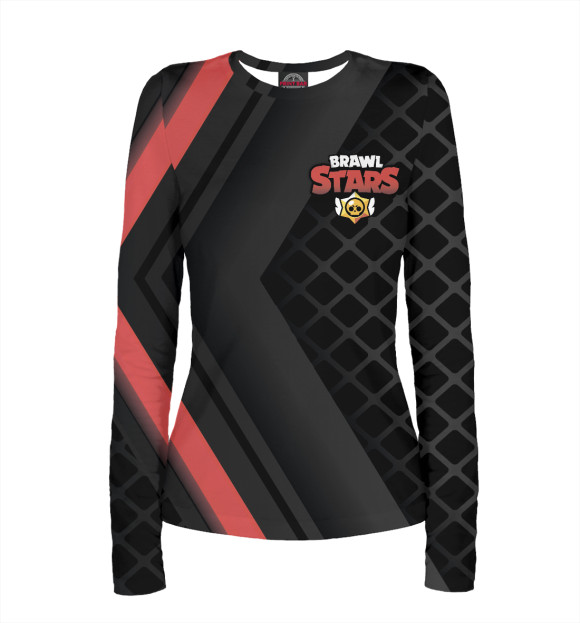 Женский лонгслив с изображением Brawl Stars цвета Белый