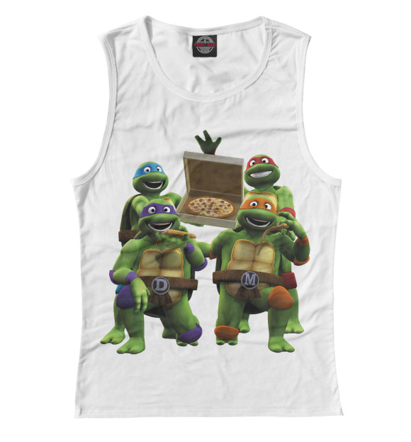 Майка для девочки с изображением Черепашки-ниндзя цвета Белый