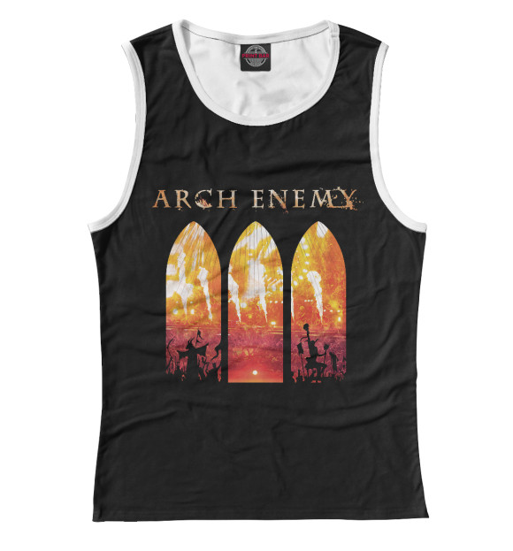 Майка для девочки с изображением Archenemy цвета Белый