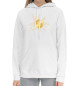 Женский хлопковый худи Electogold white eGOLD