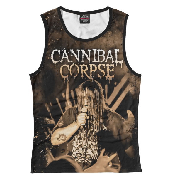Майка для девочки с изображением Cannibal Corpse цвета Белый