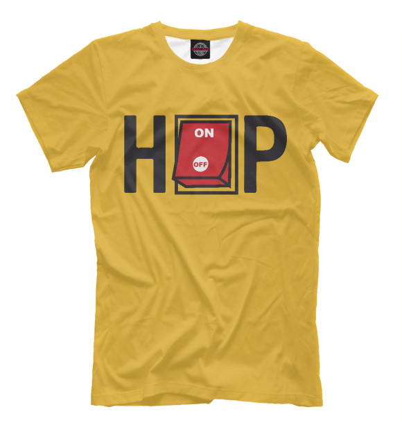 Мужская футболка с изображением Hip Hop цвета Белый