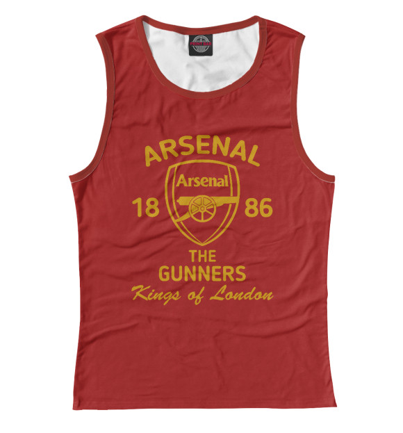 Женская майка с изображением Arsenal цвета Белый