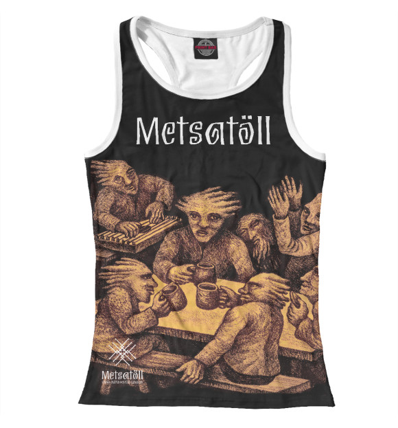 Женская майка-борцовка с изображением Metsatoll цвета Белый