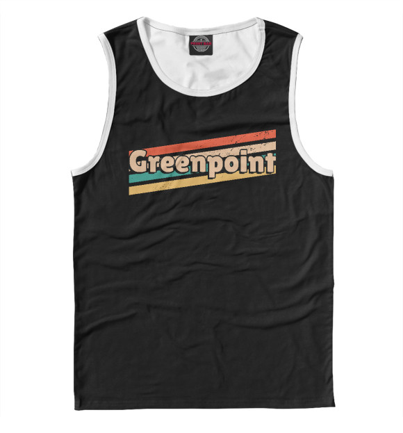Мужская майка с изображением Greenpoint цвета Белый