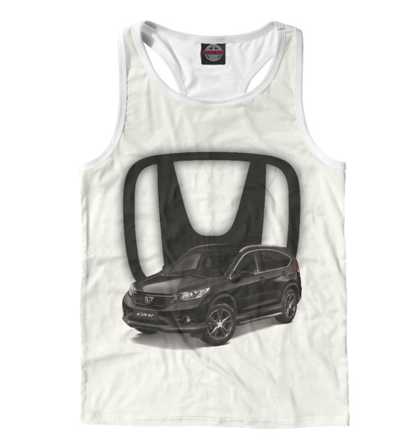 Мужская майка-борцовка с изображением Honda цвета Белый