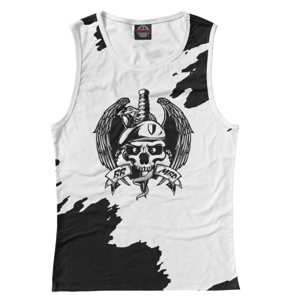 Майка для девочки с притом Внутренние войска цвета Белый Майка для девочки с изображением Внутренние войска цвета Белый