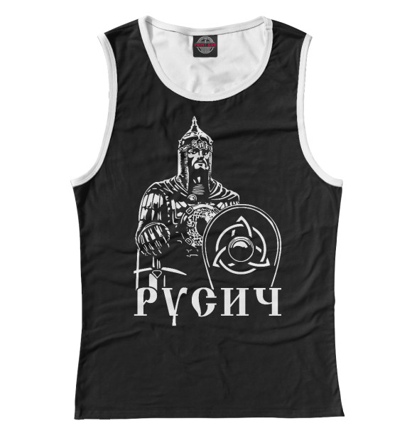 Майка для девочки с изображением Русич цвета Белый