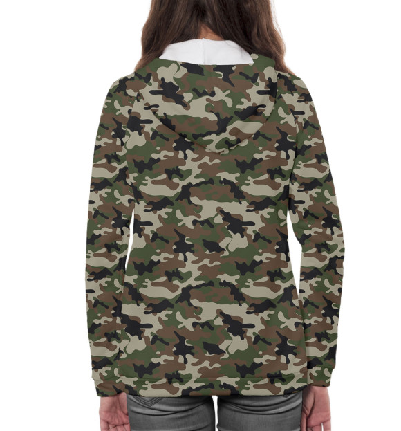 Женское худи с изображением Военная разведка цвета Белый