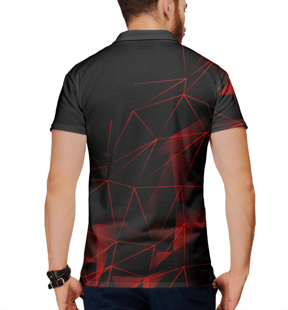 Мужское поло с изображением КИА, KIA цвета Белый