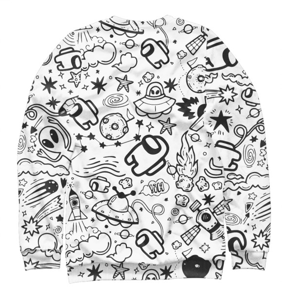 Свитшот для девочек с изображением Among Us цвета Белый