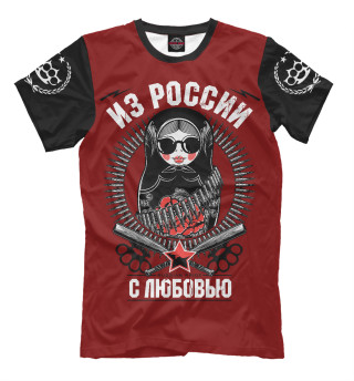 Мужская футболка Грозная русская матрёшка