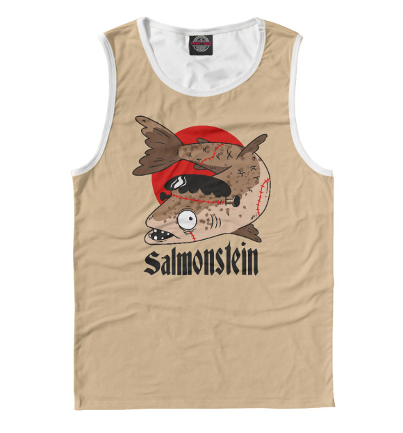 Майка для мальчика с изображением Salmonstein цвета Белый