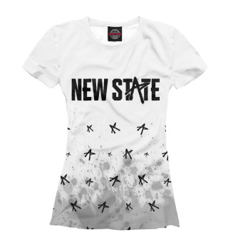Женская футболка ПАБГ New State + Брызги