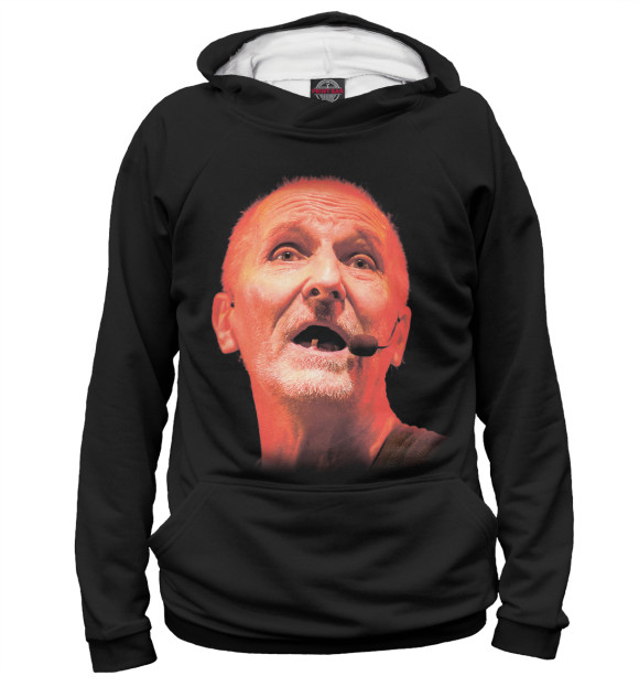 Мужское худи с изображением Пётр Мамонов цвета Белый