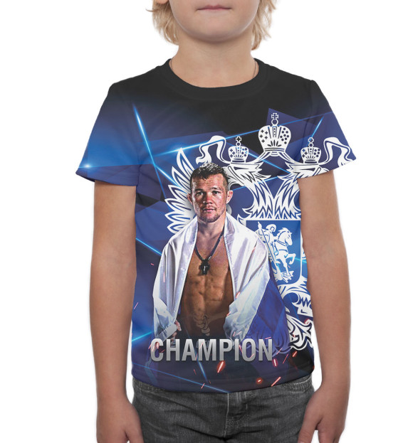 Футболка для мальчиков с изображением Пётр Ян цвета Белый