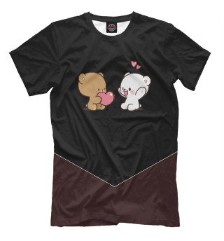 Мужская футболка Milk and mocha bear