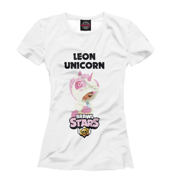 Женская футболка с изображением Brawl Stars UNICORN цвета Белый
