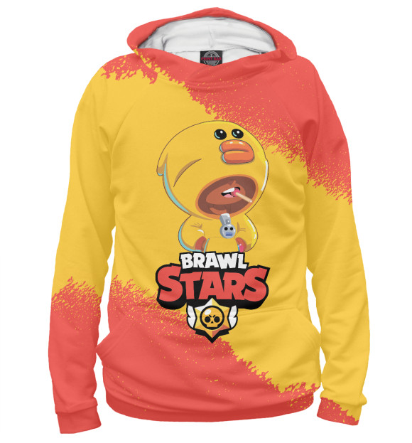 Женское худи с изображением Brawl Stars цвета Белый