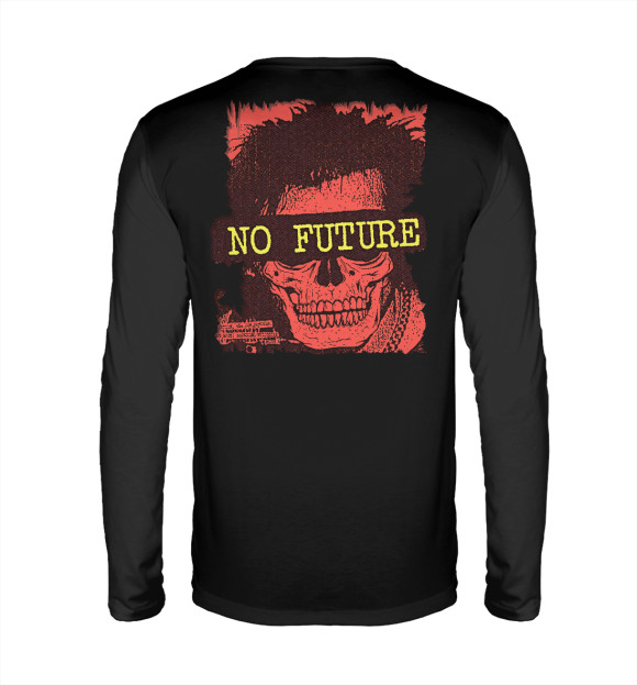 Мужской лонгслив с изображением No Future цвета Белый