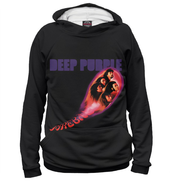 Мужское худи с изображением Deep Purple цвета Белый