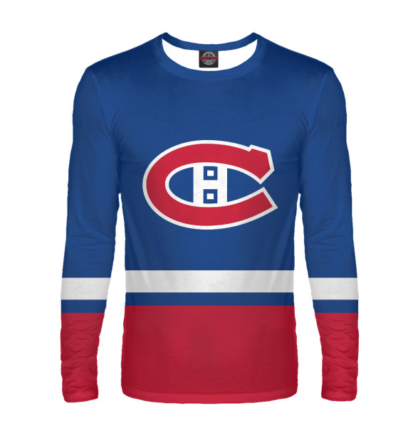 Мужской лонгслив с изображением Монреаль Канадиенс цвета Белый