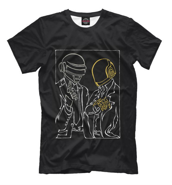 Футболка для мальчиков с изображением Daft Punk цвета Белый