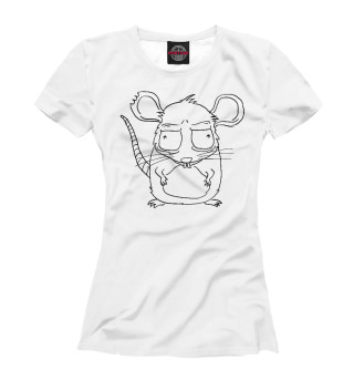 Женская футболка Безумная мышь
