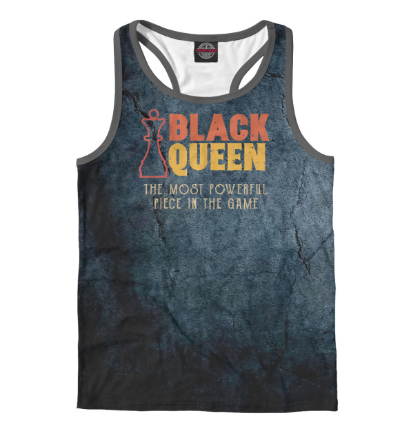 Мужская майка-борцовка с изображением Black Queen цвета Белый