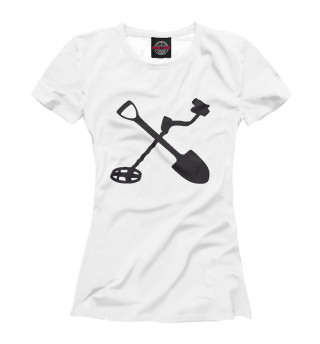 Женская футболка Лопата и миноискатель