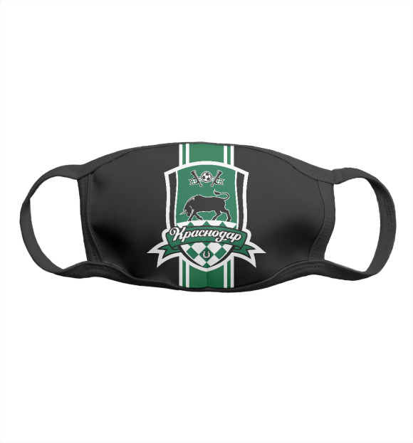Маска тканевая с изображением ФК Краснодар цвета Белый