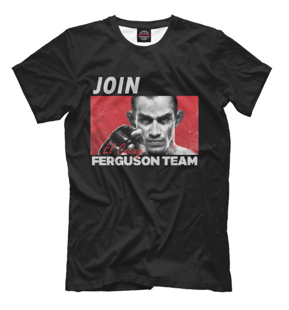 Мужская футболка с изображением Тони Фергюсон цвета Белый