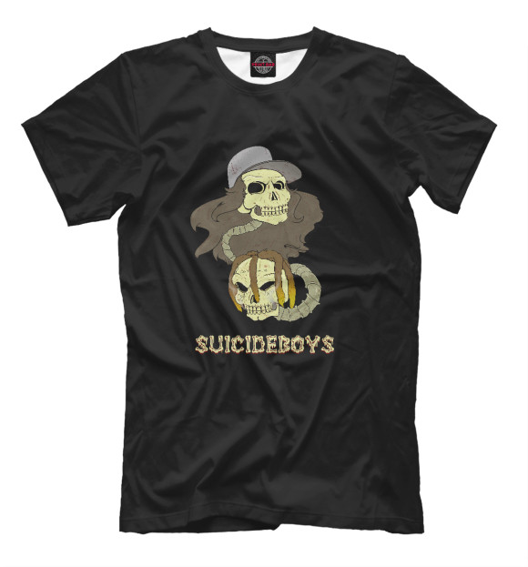 Футболка для мальчиков с изображением SUICIDEBOYS цвета Белый