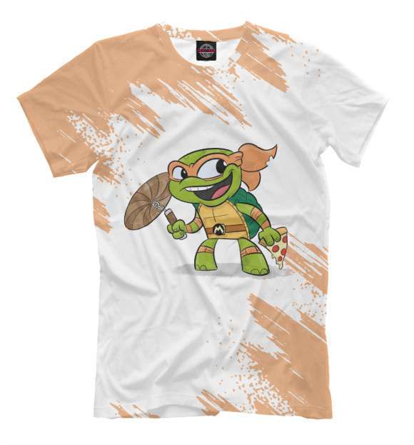 Футболка для мальчиков с изображением Микеланджело цвета Белый