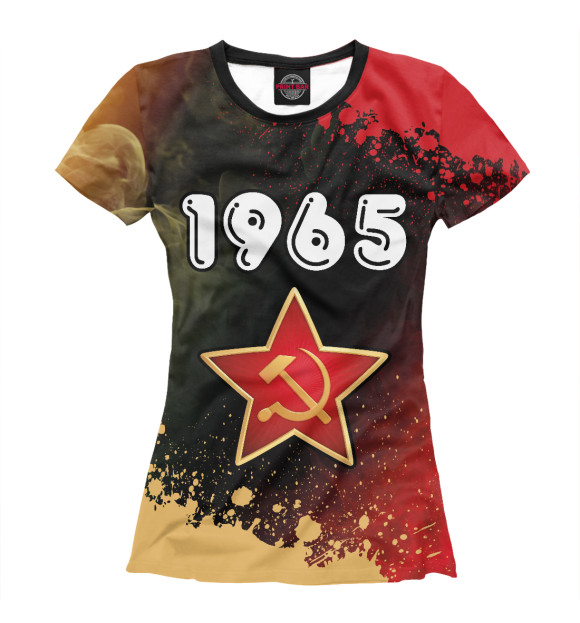 Женская футболка с изображением 1965 / СССР цвета Белый